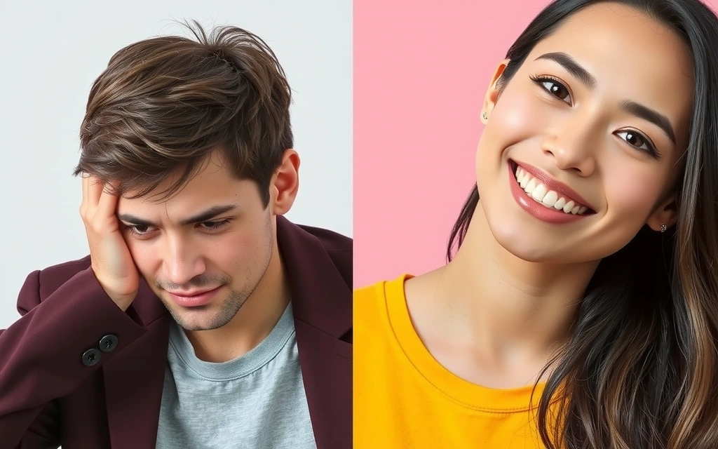 Person feeling tired and sluggish, symbolizing nutrient deficiency, contrasting with a vibrant person full of energy