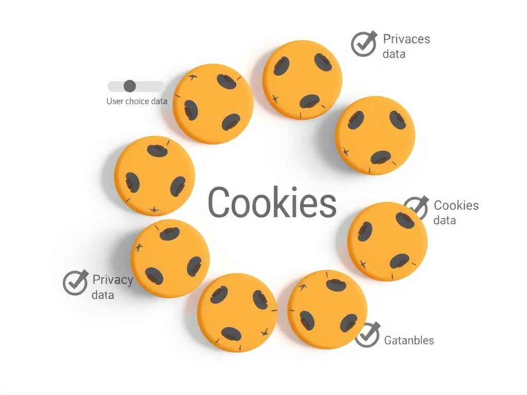 Illustration von Cookies und Datenschutz-Einstellungen